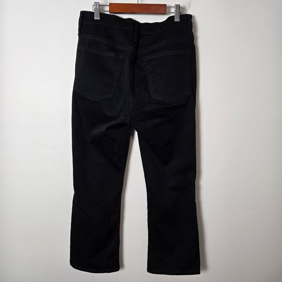 J.Crew Size 29 Petite 9" Billie Demi Boot Crop Jeans in Stay Black Wash Stretchy - Picture 7 of 12